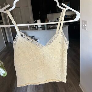 Urban outfitters cream laced cami top